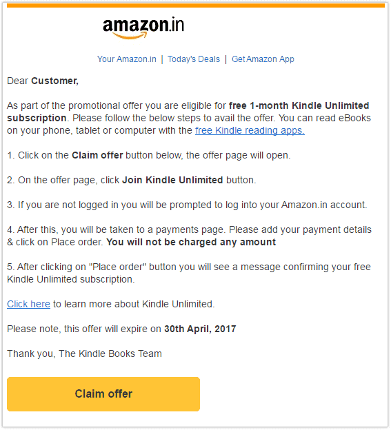 Amazon Upsell Offer