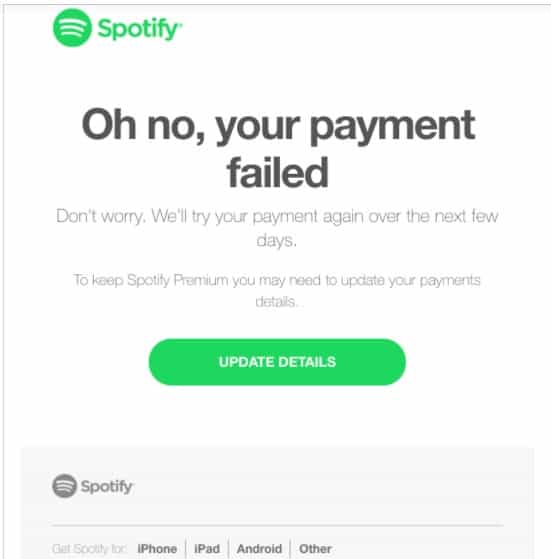 Spotify’s Reminder Email
