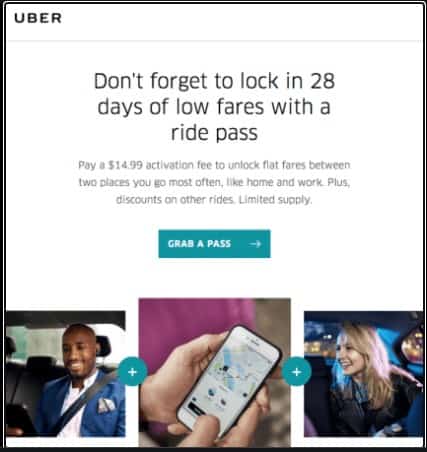 Uber’s Straightforward Email Campaign