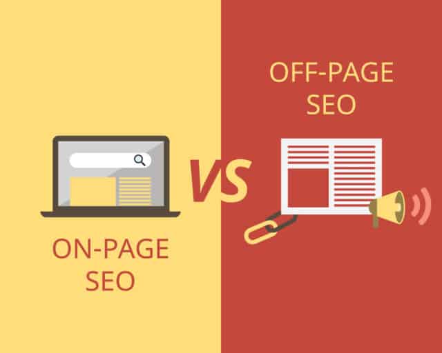 on page SEO vs Off page SEO